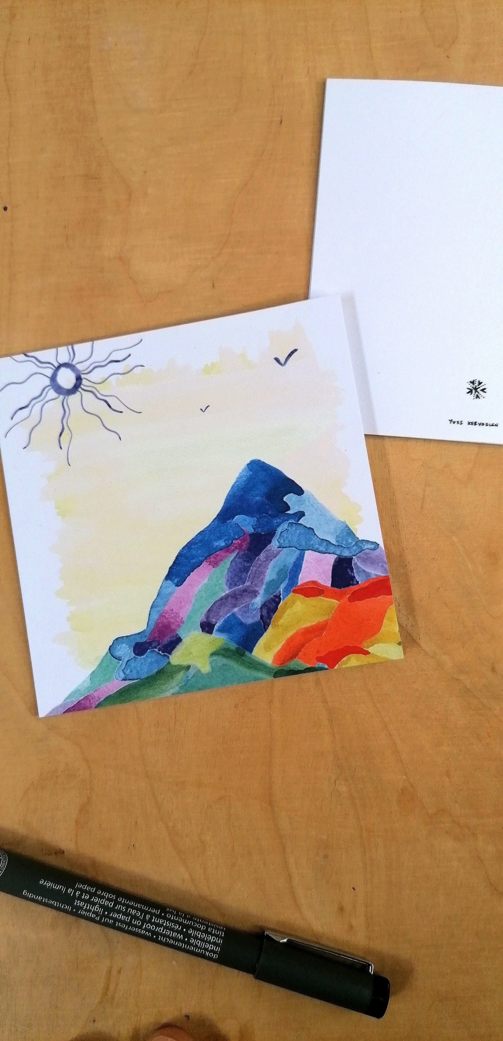 Square format Cards -Abstractaeism- Seasons (card /handmade notebook)