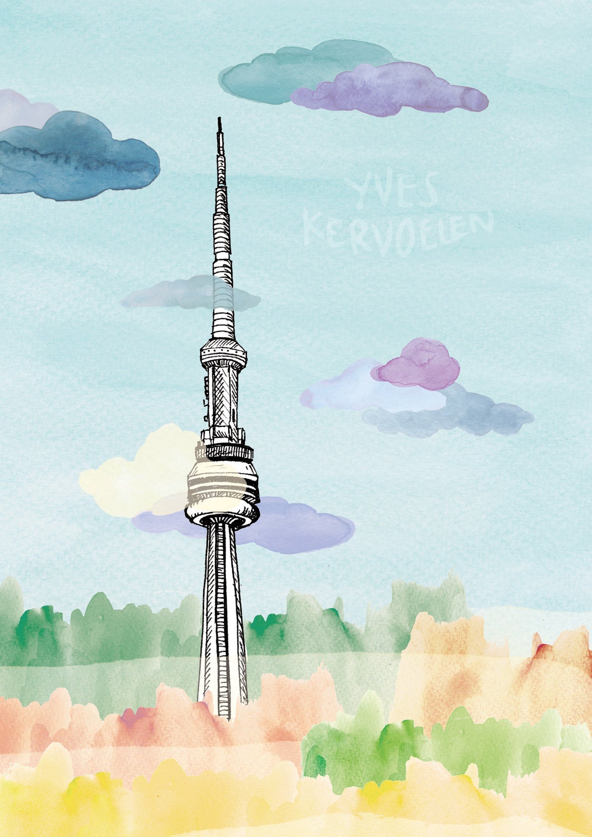 Poster of Toronto's Tower // A4/A3 // Architecture, Art.