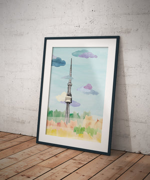 Poster of Toronto's Tower // Canada // A4 or 8x10 Inches // Architecture, Art.