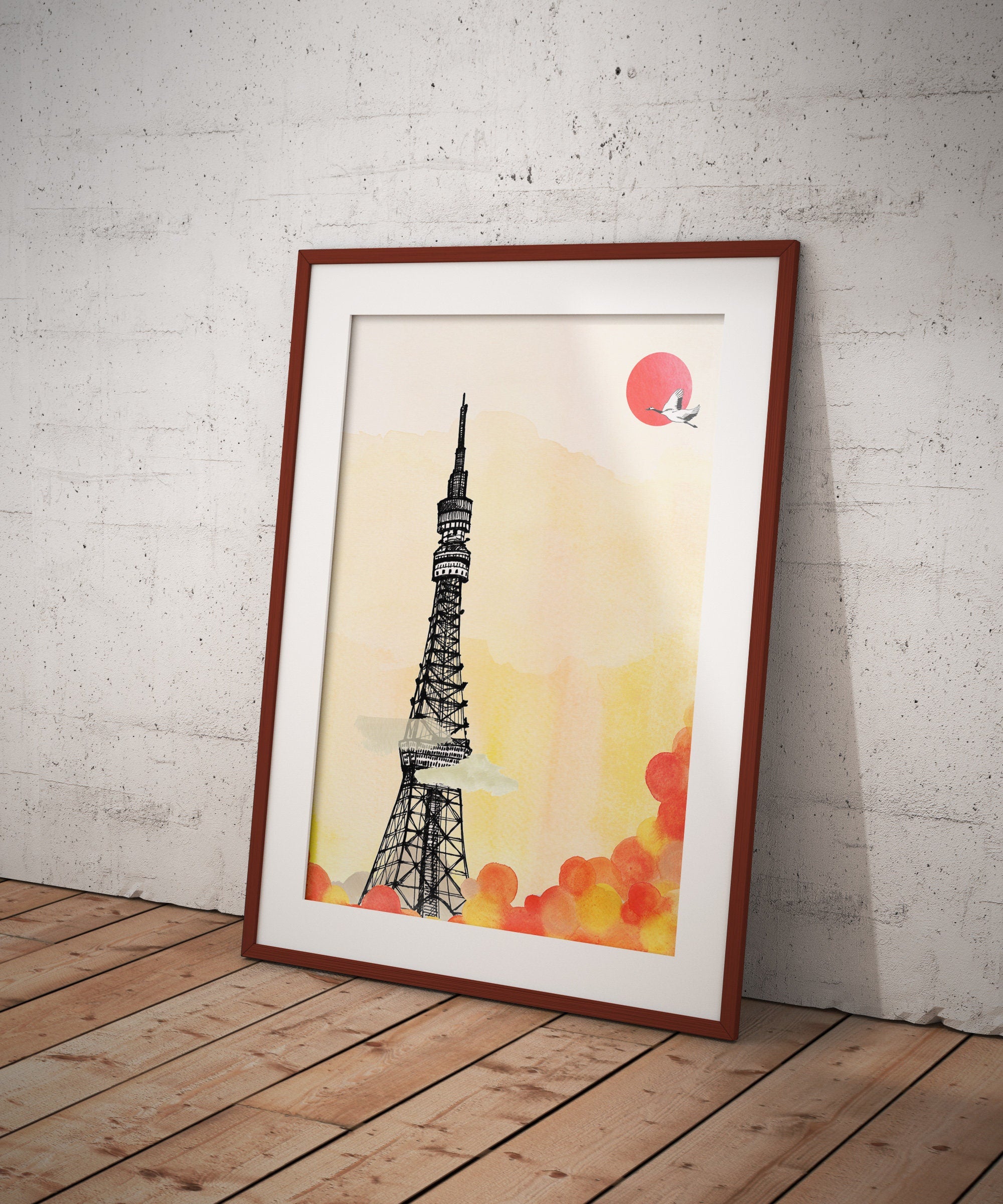 Tokyo Tower (Taro Tokyo) // A5-A2 // Poster, Architecture, Art.