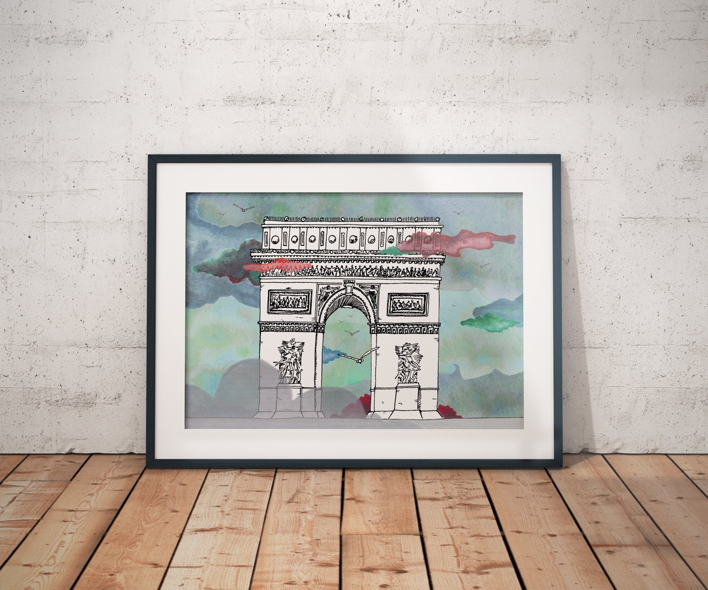 Arc de Tiomphe - Paris - France // A4-A3 // Poster, Architecture, Art.