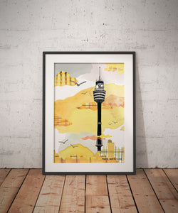 Sydney Tower Eye - Sydney - Australia // A4 // Poster, Architecture, Art.